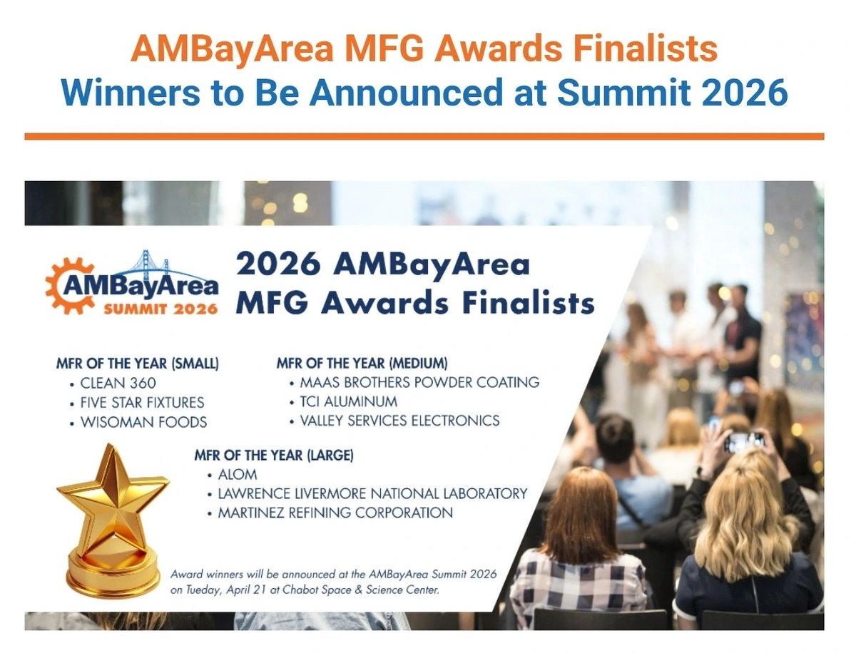 Clean360Empower's tweet photo. We have been named a finalist for Small Manufacturer of the Year by the Association of Manufacturers Bay Area!
Our team doesn't just make soap and hygiene products.  This recognition from the manufacturing industry valdates that our community belongs in this high growth fields. https://t.co/oM22TWLdkh