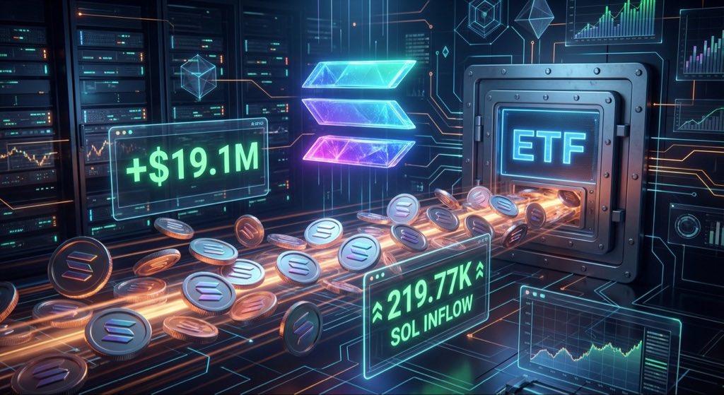 $19.1M BID HIT THE TAPE

The suits are hungry for $SOL.

24-hour ETF stats just showed net inflows of 219.77K SOL ($19.1M).

This isn't retail market buying. This is heavy regulated volume entering the pipe. The demand is real and it is absorbing supply through the ETF wrapper.