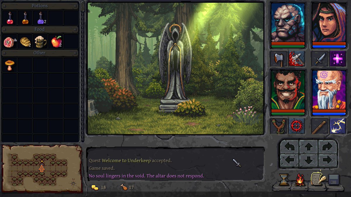 Gamrok's tweet photo. I just finished the Underkeep demo and I'm already hooked! 🤩
I haven't been this excited to play a dungeon crawler since Legend of Grimrock. I already want to play the demo again!
➡️ Demo: https://t.co/E0JHuN1caW
#Underkeep #DungeonCrawler #SteamNextFest #PixelArt https://t.co/rfDcPsLiMj