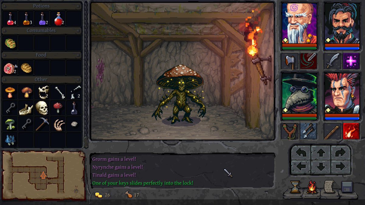 Gamrok's tweet photo. I just finished the Underkeep demo and I'm already hooked! 🤩
I haven't been this excited to play a dungeon crawler since Legend of Grimrock. I already want to play the demo again!
➡️ Demo: https://t.co/E0JHuN1caW
#Underkeep #DungeonCrawler #SteamNextFest #PixelArt https://t.co/rfDcPsLiMj