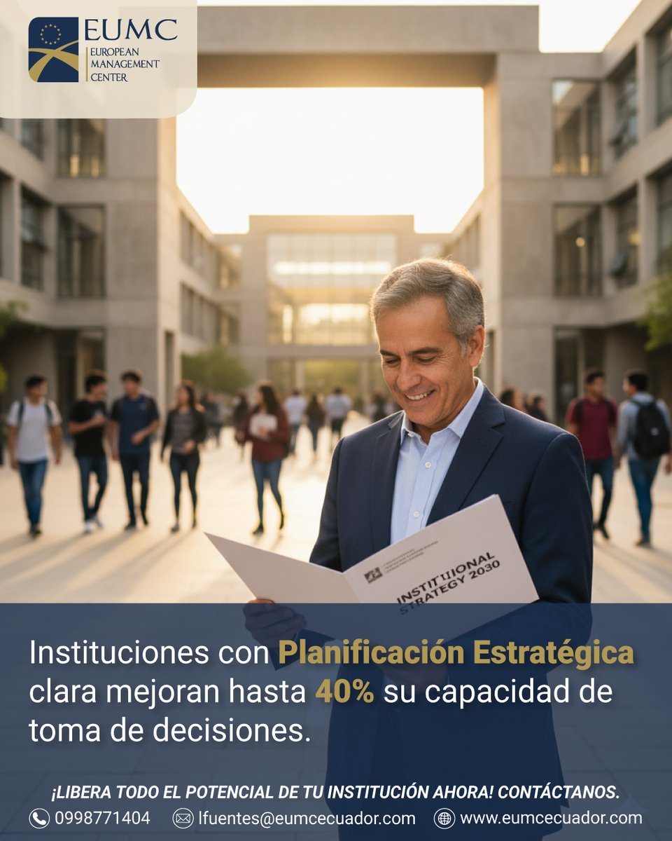 eumcecuador's tweet photo. Cuando no existe un rumbo definido, el crecimiento se vuelve improvisado. Con planificación estratégica profesional, instituciones educativas mejoran hasta un 40% la claridad en decisiones. 

Fortalece tu institución. WhatsApp https://t.co/T0FSr069Fl https://t.co/VcAQNt3H5J