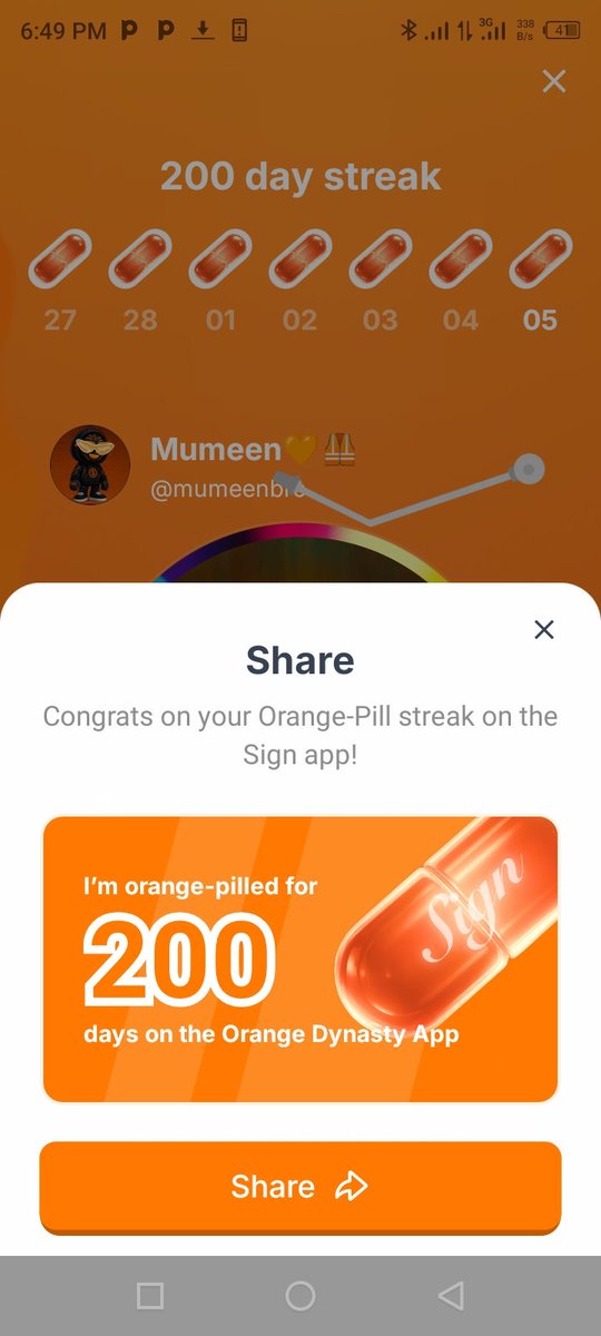 Linuxempire1's tweet photo. I have been orange-pilled for 200 days straight....

Keep seeing signs 👀🧡🍊 https://t.co/iKd9LlKBpX