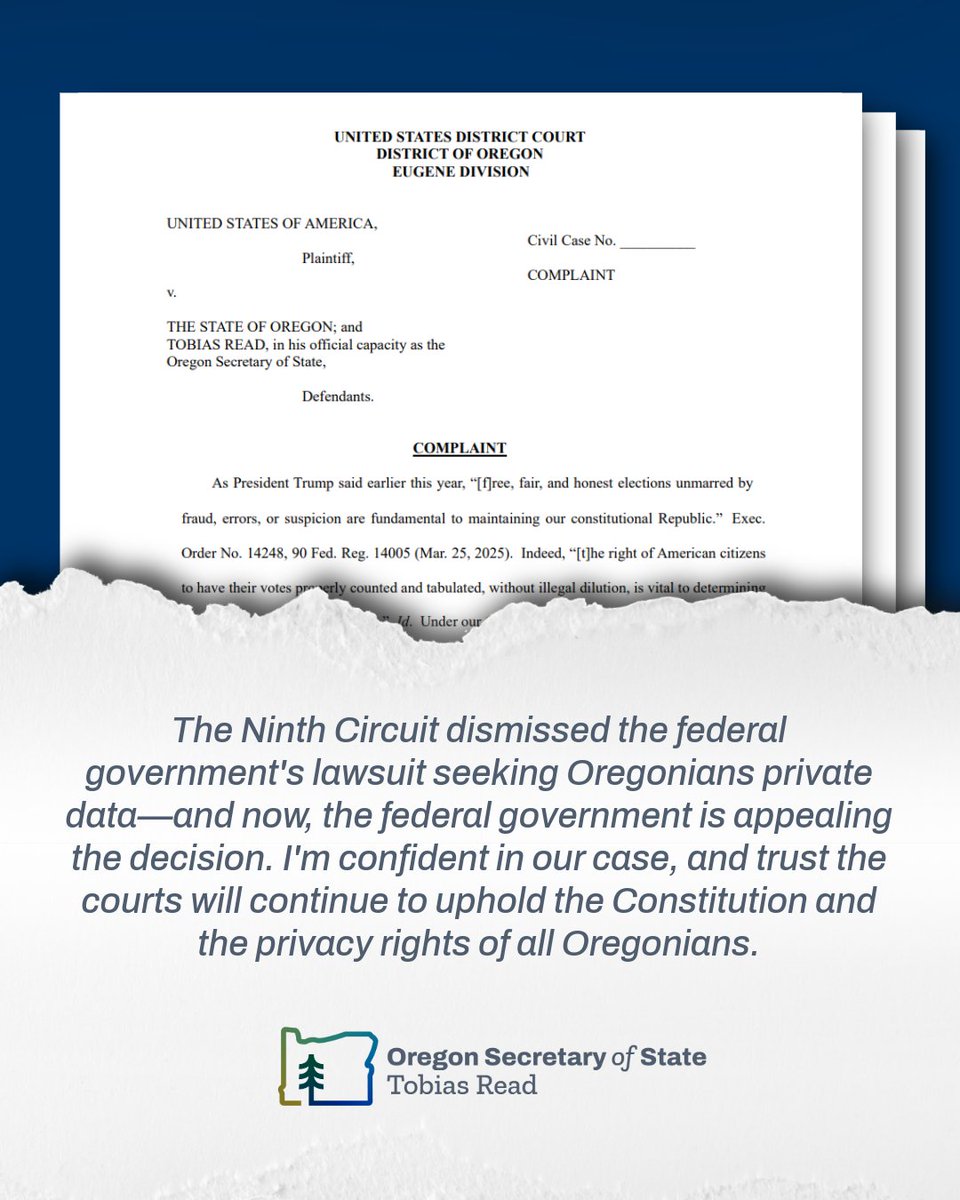 Secretary of State Tobias Read tweet media