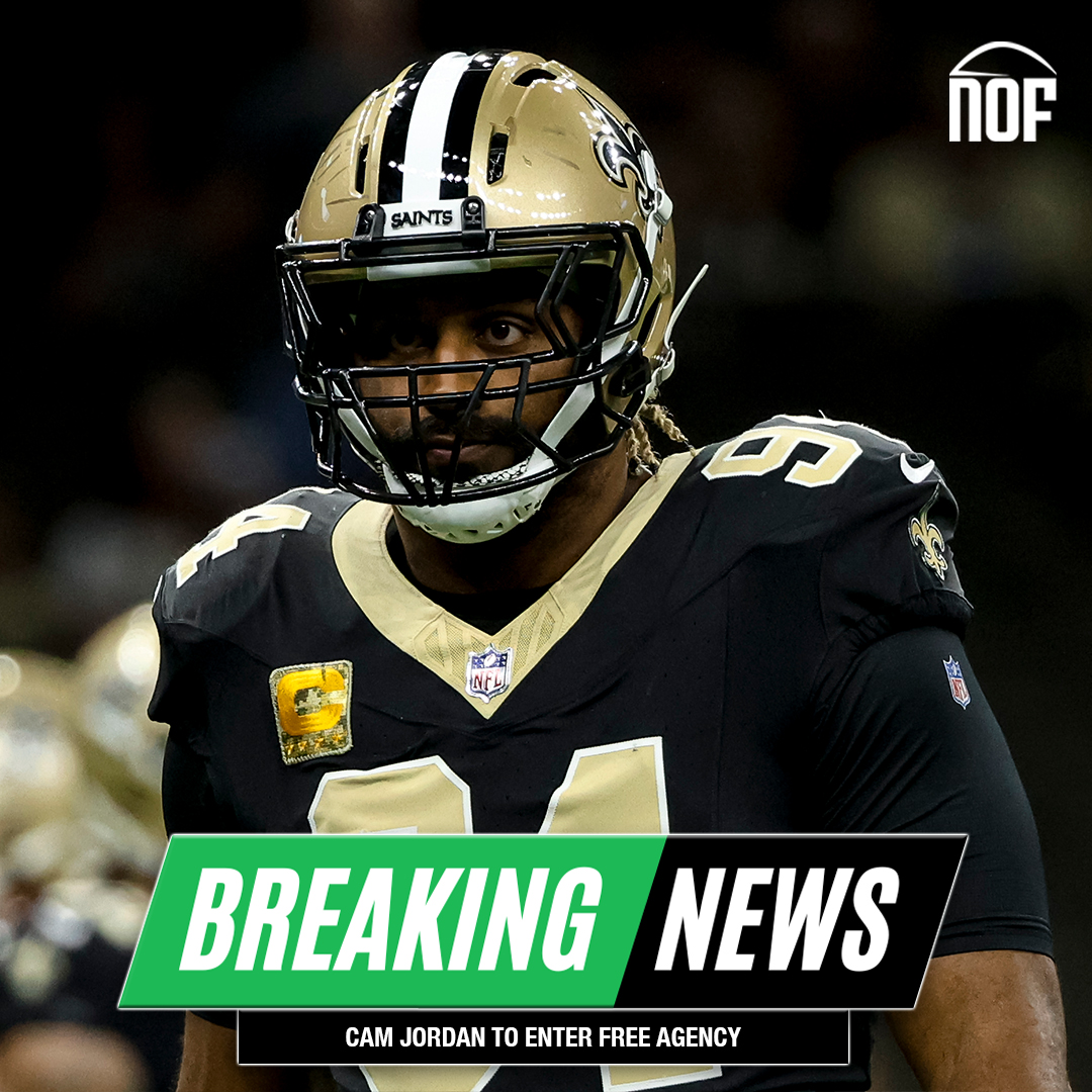 nofnetwork's tweet photo. #Saints DE Cam Jordan will enter free agency for the first time in his career, as a new deal will not be signed before next week.

Jordan, an eight-time Pro Bowler, had 10.5 sacks in 2025.

First reported by @AdamSchefter https://t.co/NAsQyJF22t
