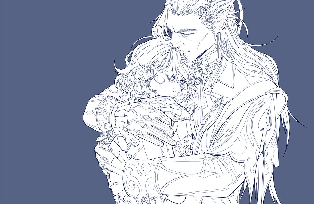 It was my first sketch with them, decided to drop it since it didn't hit the right emotions for me. But maybe I need to finish it after all...

#GenshinImpact #neuvifuri