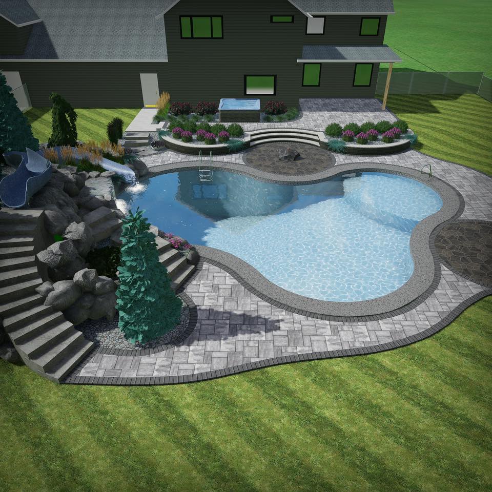 julzabovebeyond's tweet photo. Check out the start of our awesome free-form Oasis pool! It's got a cool grotto and a custom slide. If you're thinking about a pool this year, give us a shout. https://t.co/p3QiZXsrzr