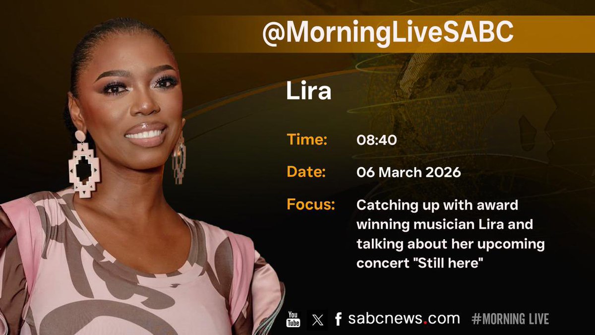 Miss_LIRA's tweet photo. Tomorrow morning at 8:40am I’ll be on @MorningLiveSABC 🌺🌺 https://t.co/KYwYm5rbiz