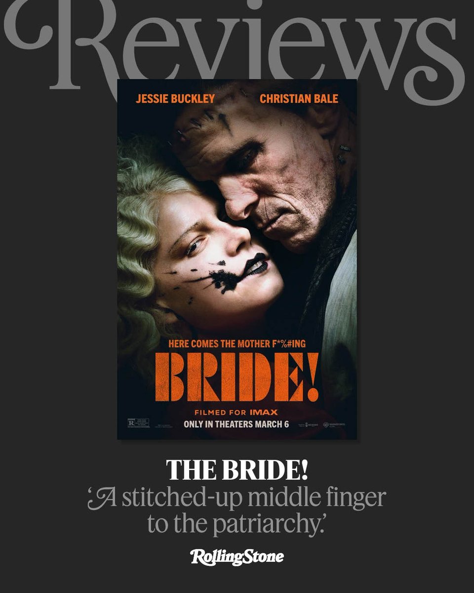 Rolling Stone weighs in on Maggie Gyllenhaal's radical take on the 'Bride of Frankenstein,' "The Bride!" 

"'The Bride!' is all about agency. Who gets it, who doesn’t, and how so much of it seems to run across chromosome-based lines."
