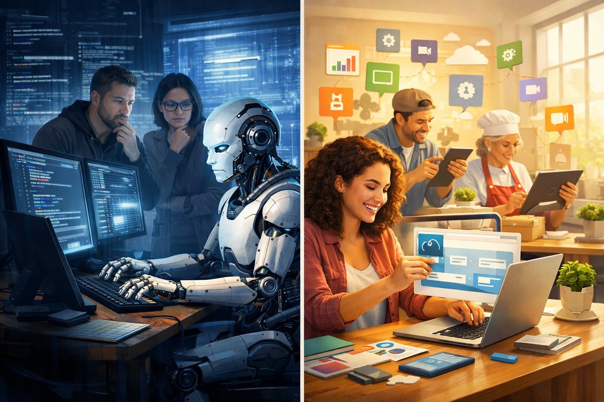 firatremzigul's tweet photo. Everyone says "AI will replace developers."

I think the exact opposite: AI will turn non-developers into builders.

These are two very different things. https://t.co/qqJtXOKJi8