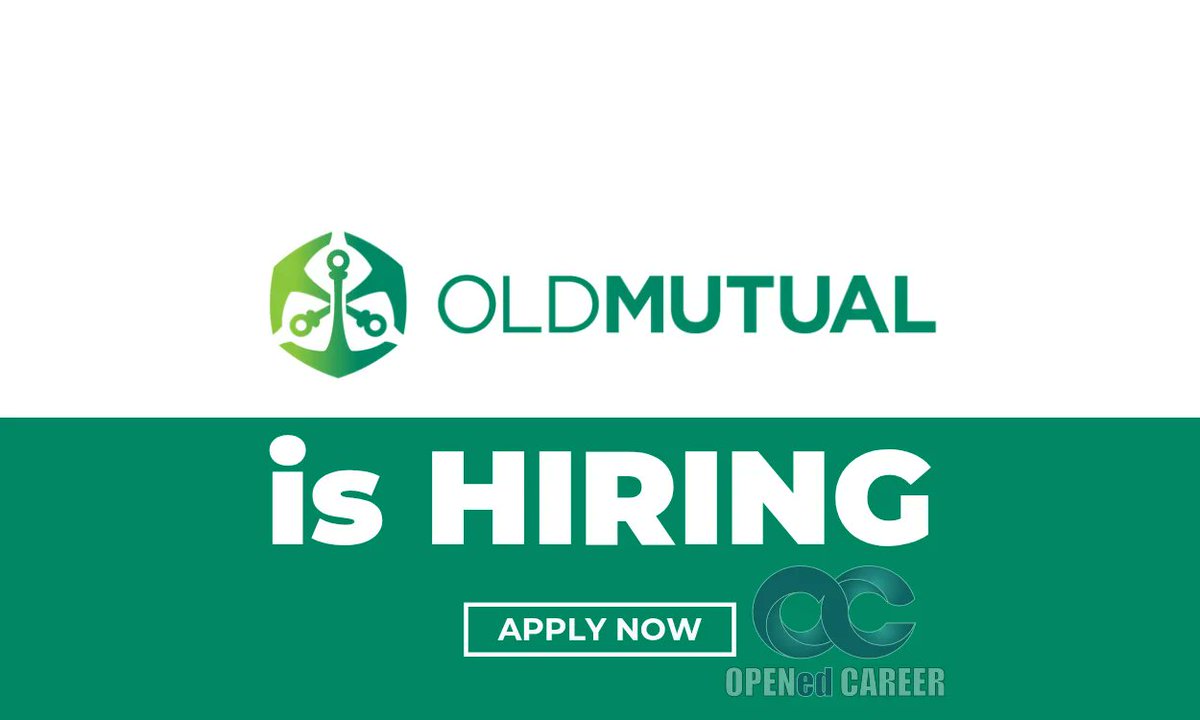 OpenedCareer's tweet photo. Job Opportunities at Old Mutual – Nairobi, Kenya

Looking to take the next step in your professional career? Old Mutual is currently hiring qualified professionals for several exciting positions based in Nairobi, Kenya.

Open Positions

1️⃣ Internal Motor Assessor
🔗Apply Here: https://t.co/EOkP9M2VUj

2️⃣ Business Development Supervisor – Retail Health
🔗Apply Here: https://t.co/4TPU5YKyMW

3️⃣ Claims Analyst
🔗Apply Here: https://t.co/n1FwRxDJ4T

Location: Nairobi, Kenya
Application Deadline: 12th March 2026

#JobsInKenya #CareerOpportunities #Hiring #NairobiJobs #OldMutual #OPENedCAREER