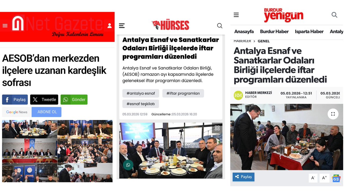 Antalya Esnaf ve Sanatkarlar Odaları Birliği tweet media