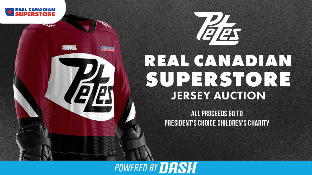 WE ARE LIVE

Don't miss your opportunity to own one of tonight's <a href="/RealCdnSS/">Real Canadian Superstore</a> #CHLJerseyContest jerseys!

Proceeds in support of <a href="/PC_Charity/">PC Children's Charity</a> 🤝

AUCTION: fans.winwithdash.com/team/peterboro…