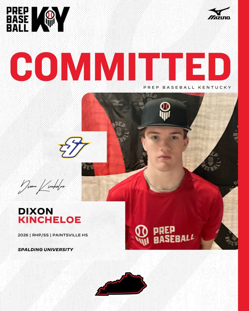 PrepbaseballKY's tweet photo. 🖋️ KY COMMITMENT WATCH 🖋️

'26 RHP/SS Dixon Kincheloe (@PaintsvilleBSB) commits to Spalding University!💪

👤 >> https://t.co/Jfs5zhvV8u || @ddkincheloe21

@prepbaseball || @SpaldingUBSB https://t.co/vOkUsYdaxT