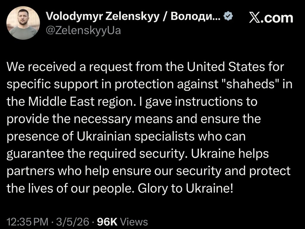 Zelensky has done everything he possibly can to satisfy this admin while he fights a war of survival for his people. And the Trump admin has done nothing but repeatedly treat him with disrespect, scorn &amp; ridicule. 2 days ago, Trump called him “PT Barnum.” This is how Z responds.
