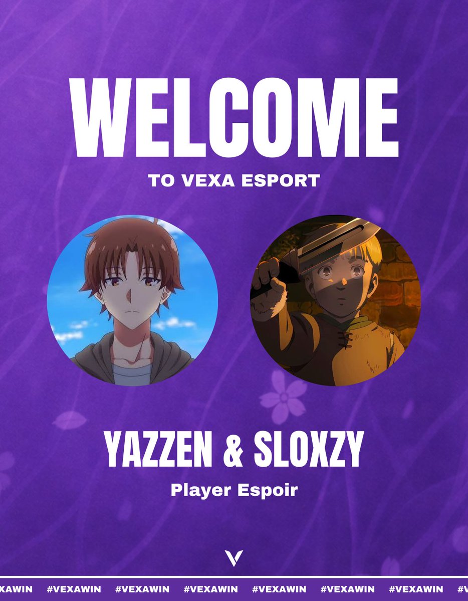 Deux nouveaux joueurs espoirs rejoignent l’équipe ✨

Bienvenue à <a href="/yayayaya1560660/">yazzen</a> et <a href="/sloxzy_11/">Sloxzy</a> qui intègrent le roster en tant que joueurs espoirs.

On a hâte de voir leur progression sous nos couleurs 💜🤍