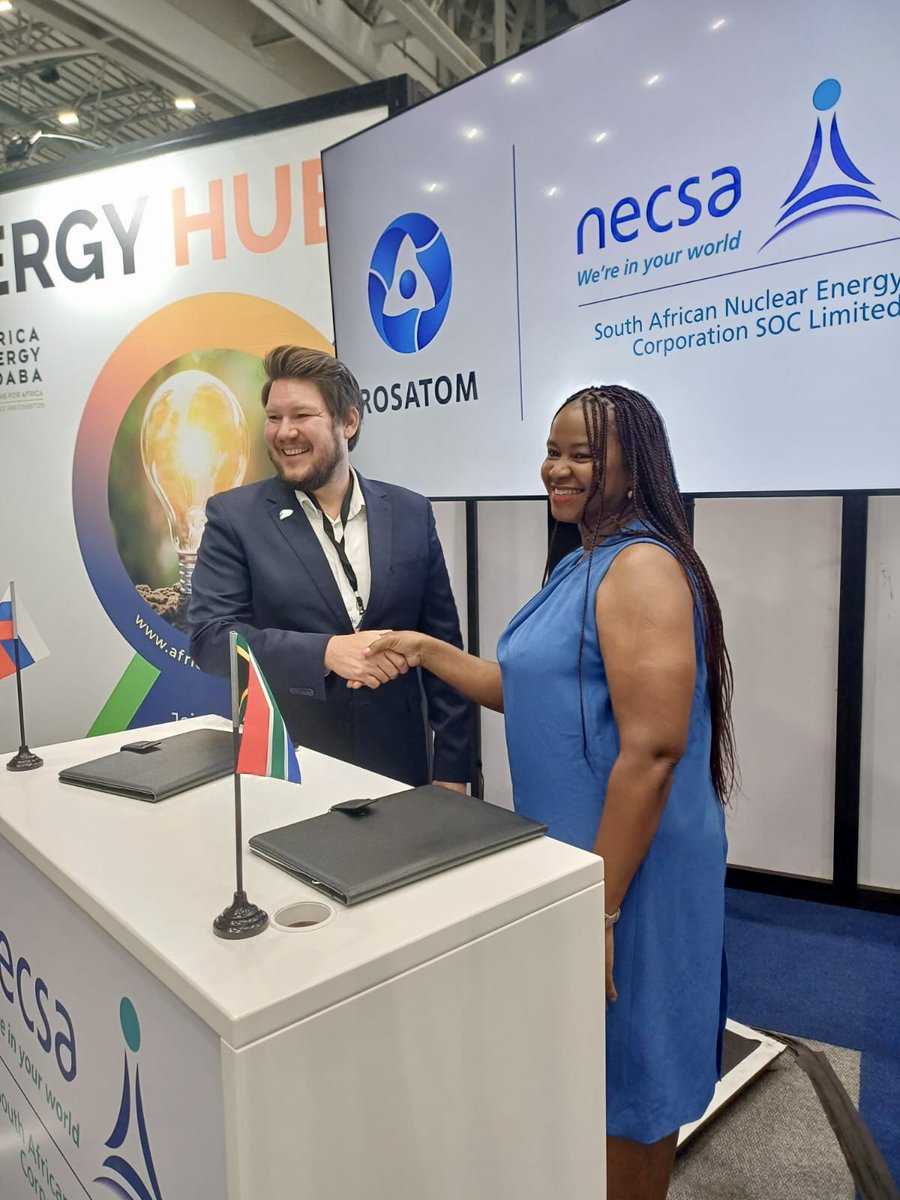 Signed by Sithembile Mbuyisa (Necsa) and Ryan Collyer (Rosatom), the ...
