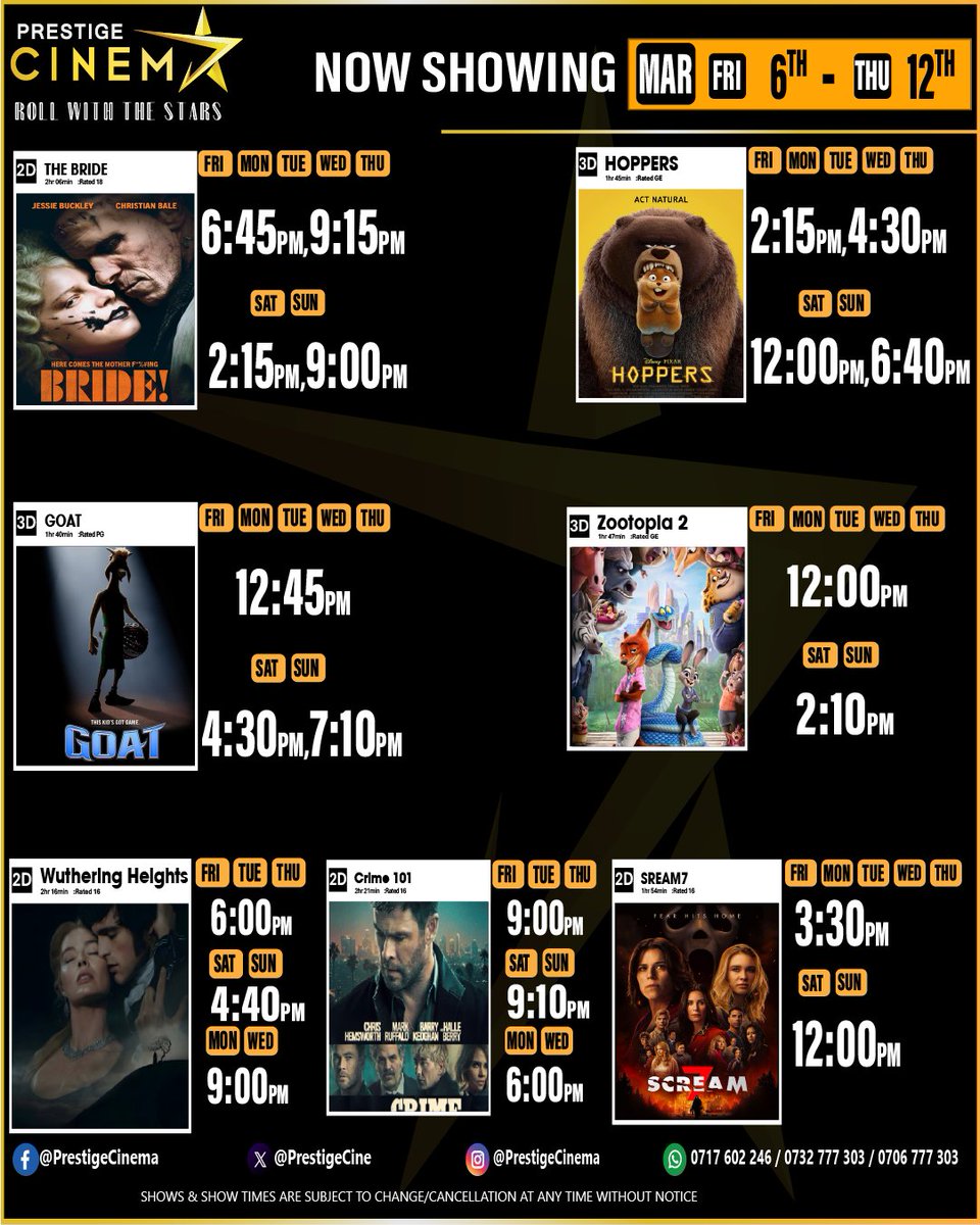 Prestige Cinemas tweet media