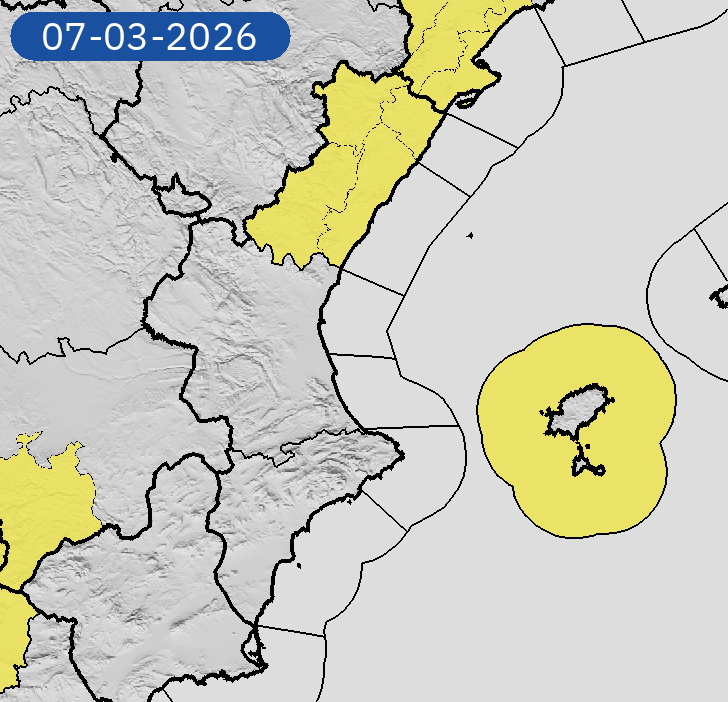 05/03 19:06 AVISOS PASADO MAÑANA | Comunitat Valenciana: lluvias. Nivel máximo de aviso: amarillo.
Actualizaciones en aemet.es/es/eltiempo/pr…