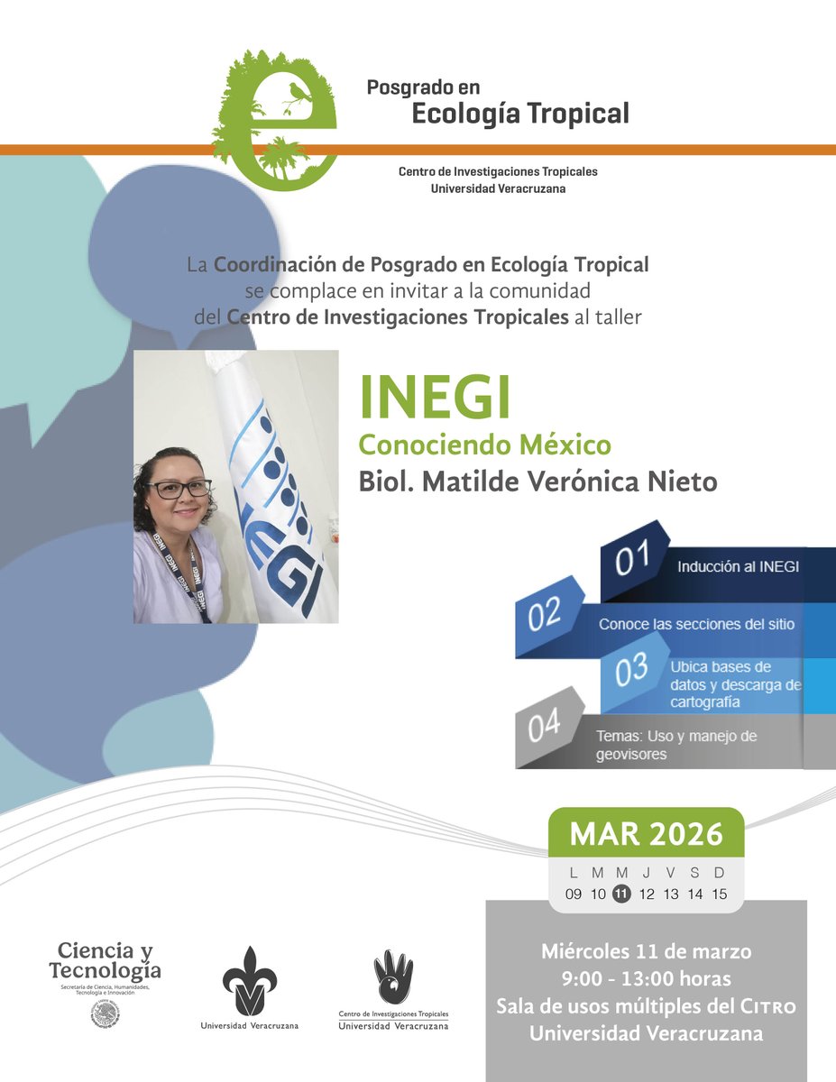 CITRO_UV's tweet photo. Invitación al taller: INEGI Conociendo México https://t.co/lCu5WpFXmk