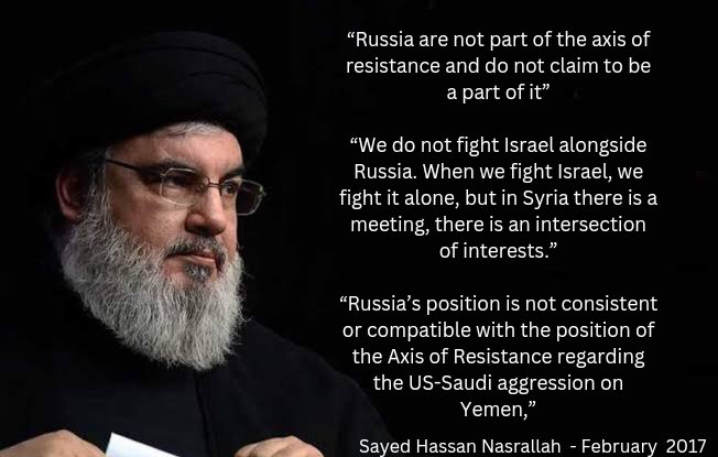 VanessaBeeley's tweet photo. I think you are obfuscating a few relevant points here. There are several very good reasons for Iranian hesitancy over signing a mutual defence pact with Russia. 1. Russia looked at it as an opportunity to bring Iranians into the war against Ukraine which Iran was understandably not in agreement with. Despite this Iran supplied the drones that Russia needed and shared technology while Russia has not shared technology in return. 2. Russia had a deconfliction agreement with Israel in Syria (it went far further than that) which mean't it looked the other way when Israel murdered Iranian military advisors across Syria on a regular basis and bombed the Embassy in Damascus shortly before the fall of Syria. 3. Russia was among the first to normalise with Al Qaeda Al Jolani regime.. and we have since seen sickening scenes of Jolani being embraced by the Kremlin in the interests of Russia maintaining bases in Syria which are essential to maintain various regional agendas including their interests in Africa. 4. How dare you blame Iran for the fall of Syria - it was Putin who ultimately refused access for the incoming Iranian reinforcements promised safe landing at Hmeimim - they were then told by US that they would be shot down over Iraq. IRGC forces met Russian forces running back to Hmemim on the first day of the attacks on Aleppo. There is so much more I could add but your analysis is a jingoistic attempt to whitewash the lack of trust of Russia in this region, with good reason. Iran is fighting this war alone essentially, any help or equipment is paid for, it was not given in some ideological tryst. Russia is far more an ally of Israel than of Iran and Iran is well aware of that fact.