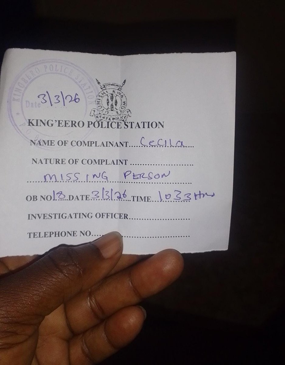 This is <a href="/Mshomolozi/">CPA Mwangi Ng'ang'a</a> (Samuel Ng'ang'a Mwangi) who disappeared on Friday 27th February 2026. His family is looking for him. There is a very high possibility he has been abducted due to his Twitter TL activity.