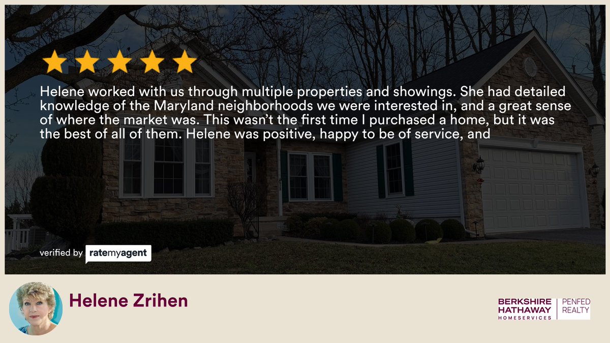 Helenezri's tweet photo. My latest RateMyAgent review in Frederick.
MD 583563
https://t.co/6JOME0dK03

...
#ratemyagent #realestate https://t.co/w6BCYuCbTi