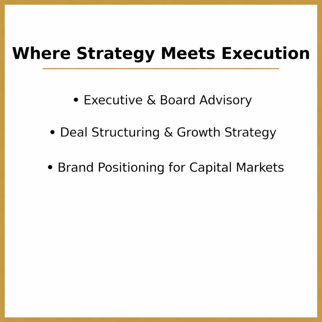 WallStreetRM's tweet photo. We help leaders turn vision into reality. From executive &amp; board advisory to deal structuring, growth strategy, &amp; brand positioning for capital markets, we deliver actionable insights that drive measurable results.
#ExecutiveAdvisory #BoardAdvisory #GrowthStrategy #CLevelAdvisory https://t.co/pgqwjOCTw8