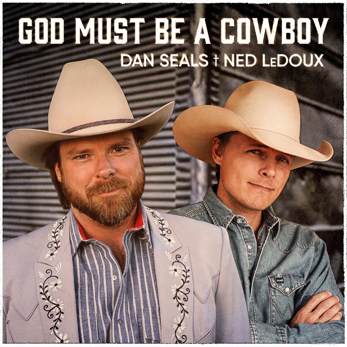 TheChrisLeDoux's tweet photo. @NedLeDoux joins the late legendary Dan Seals on a new duet of “God Must Be A Cowboy” releasing March 13. A song Chris covered on his 1984 Melodies And Memories album. 

Pre-save here: https://t.co/wR8JV1KTMs https://t.co/jPy3C5rSOb
