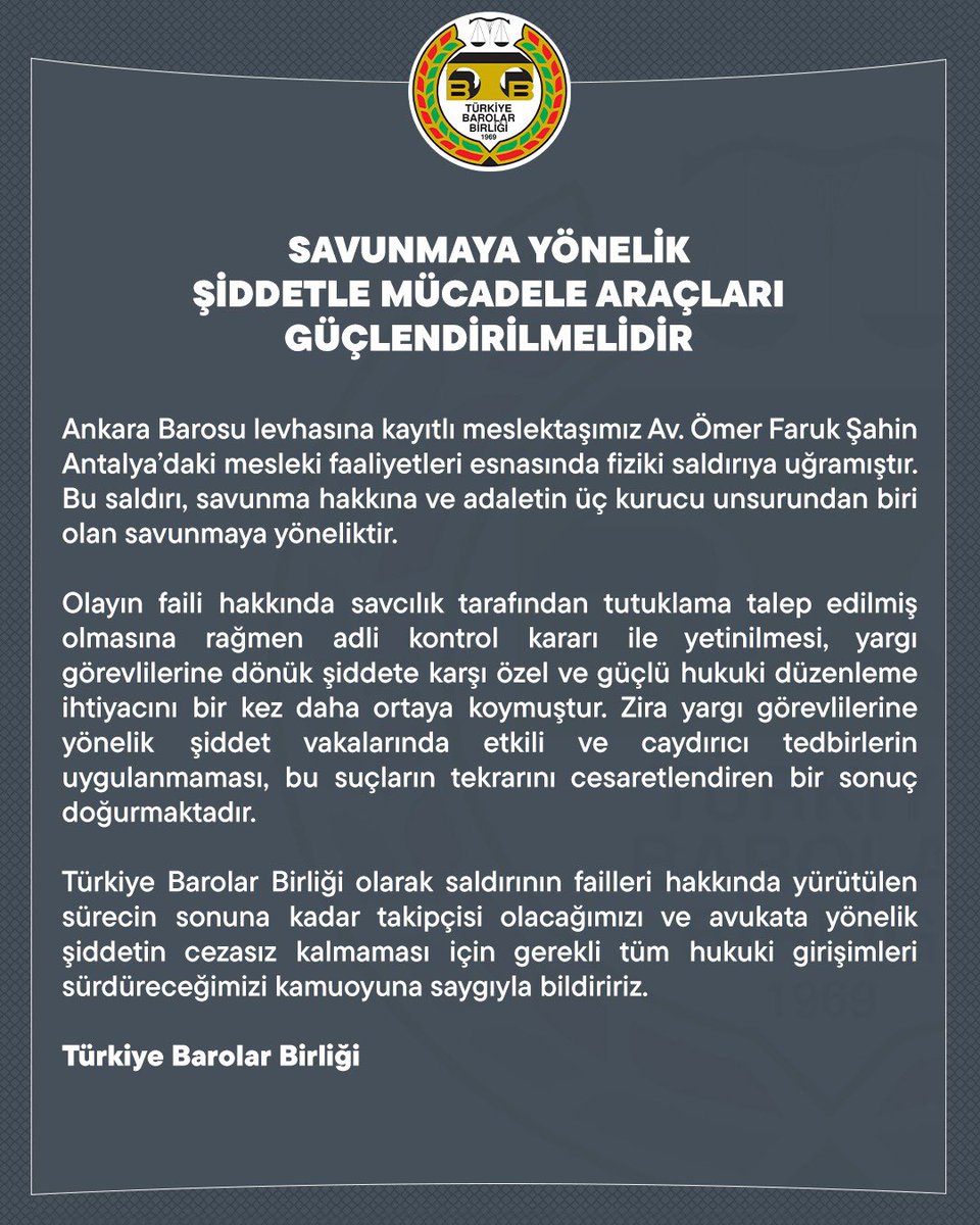 Türkiye Barolar Birliği tweet media