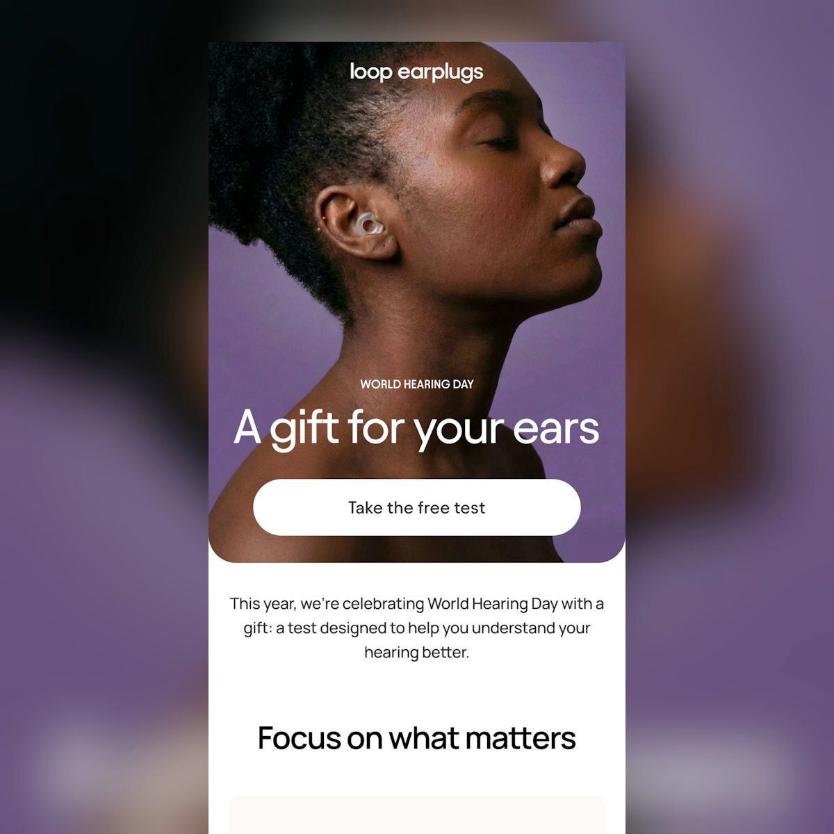 emaillove's tweet image. Captivating simplicity: one product on a subtle backdrop, letting design shine. Loop's clean layout and concise tech info show less is more. This sleek approach boosts product appeal 🌟 #LessIsMore #ProductQuality
