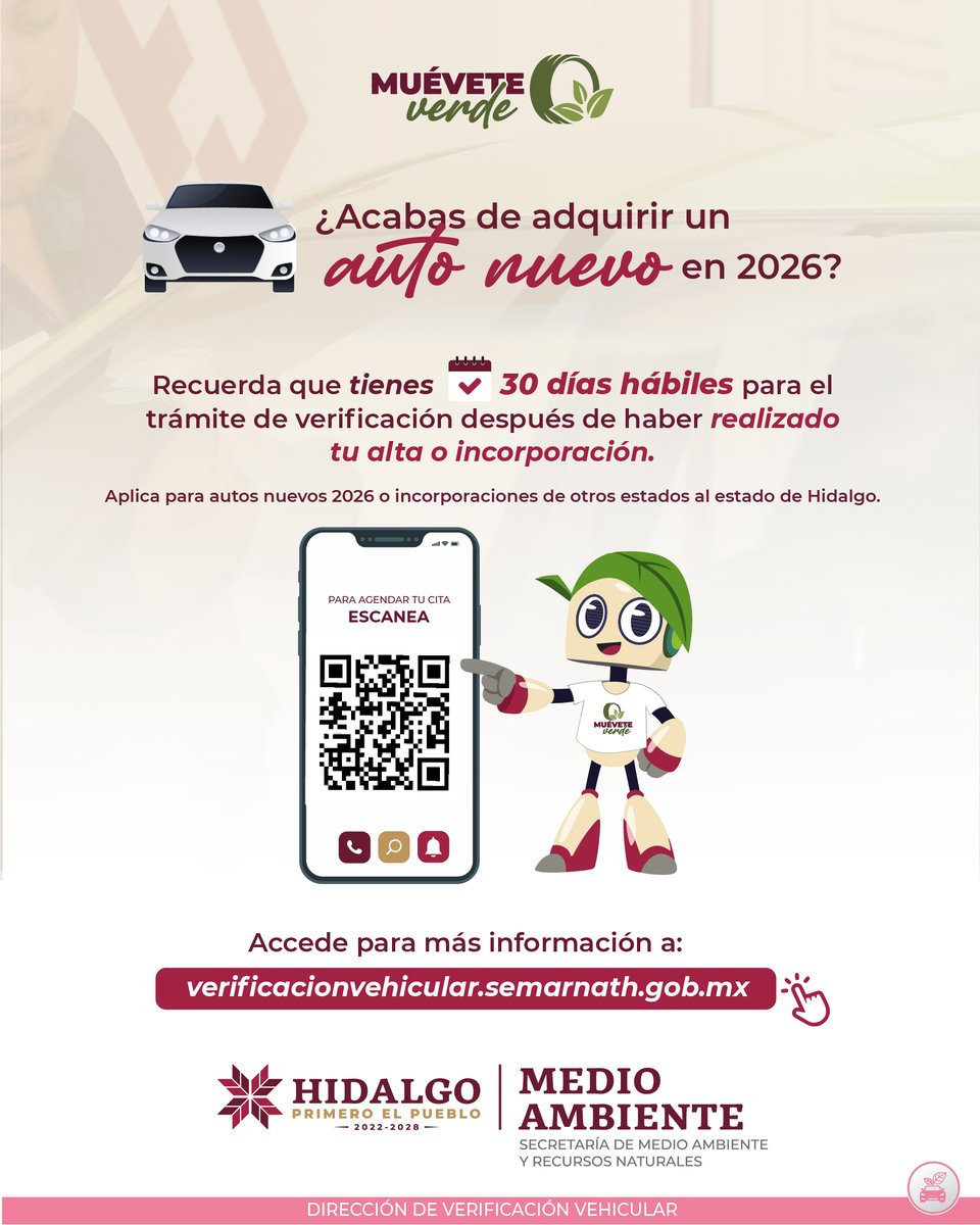 Si recientemente incorporaste un vehículo a tu día a día, es importante que conozcas los pasos necesarios para mantenerlo en regla y circular de manera responsable.

Infórmate y forma parte de una movilidad que piensa en el futuro. #MúeveteVerde 👉  goo.su/PQOJ30