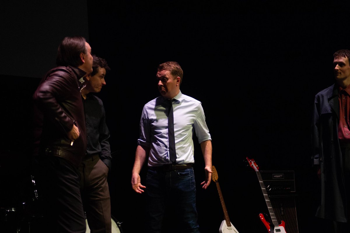 GarientLyons's tweet photo. Great 4 Performances at the Lowry theatre, Salford for the play 'New Dawn Fades' .. lovely shots taken by Kaz McBride 

#newdawnfades #lowrytheatre #joydivision #garientlyons #play https://t.co/D0ohDyJmN1