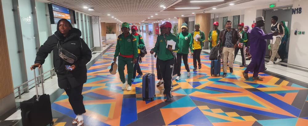 Fecacricket237's tweet photo. Arrival of the U19 girls in Addis on their way to Entebbe https://t.co/I8eDldEbjJ