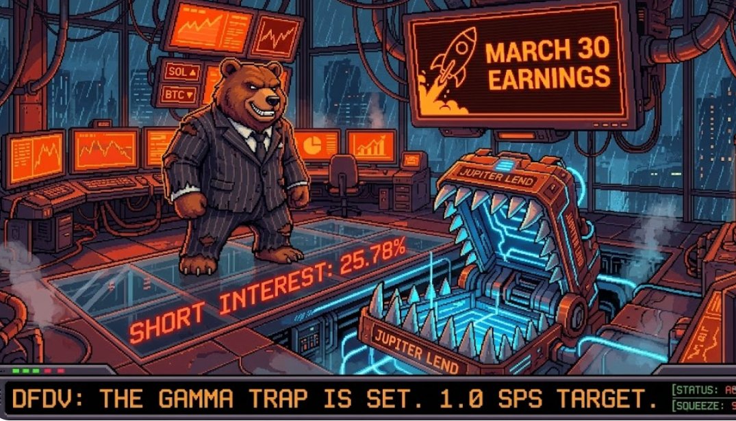The $SOL treasury wars just got personal. $DFDV is currently the most shorted crypto stock under $2B, with a massive 25.78% short interest.

Bears are pouncing on the recent cut in June 2026 "Solana per Share" guidance (now 0.085), but they might be walking into a trap. While the