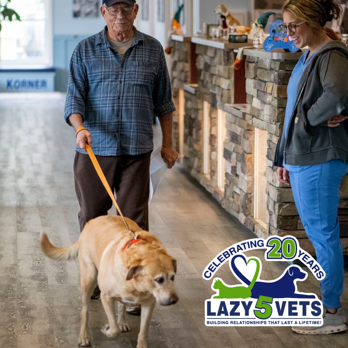 Lazy5Vets's tweet photo. New to the area or looking for a new vet home? We make joining the Lazy 5 family easy! Check out our New Client page to learn about our process, meet the team, and get started on the right paw. Fill out your forms online to save time at your first visit! 
https://t.co/xn0iUlFEuY https://t.co/3fskvVzzMs
