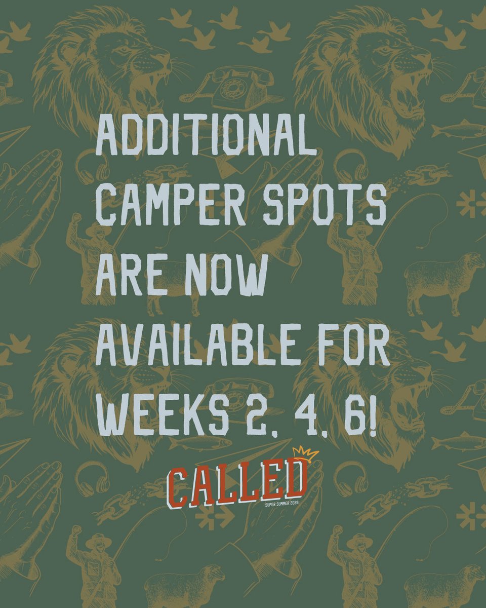 KNCSB's tweet photo. Super Summer Pre-Registration Update:
Additional camper spots are now available for Weeks 2, 4, and 6!

These extra spots are limited and available through March 10.

If your church would like to secure one of these openings, contact Madisen Gillespie at mgillespie@kncsb.org https://t.co/4a79fHxru3