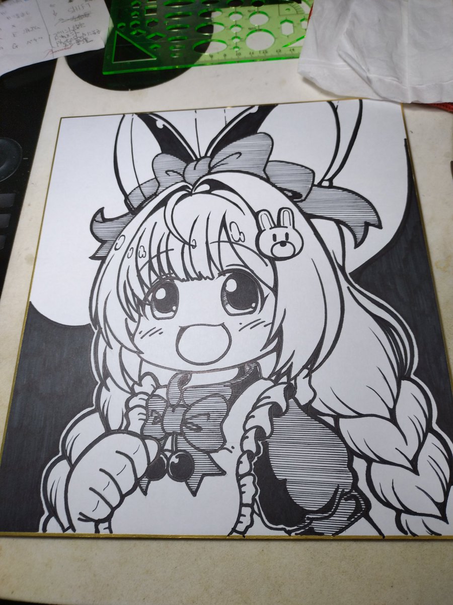 明日、仕事から帰ってきたらホワイト入れて完成させよう。