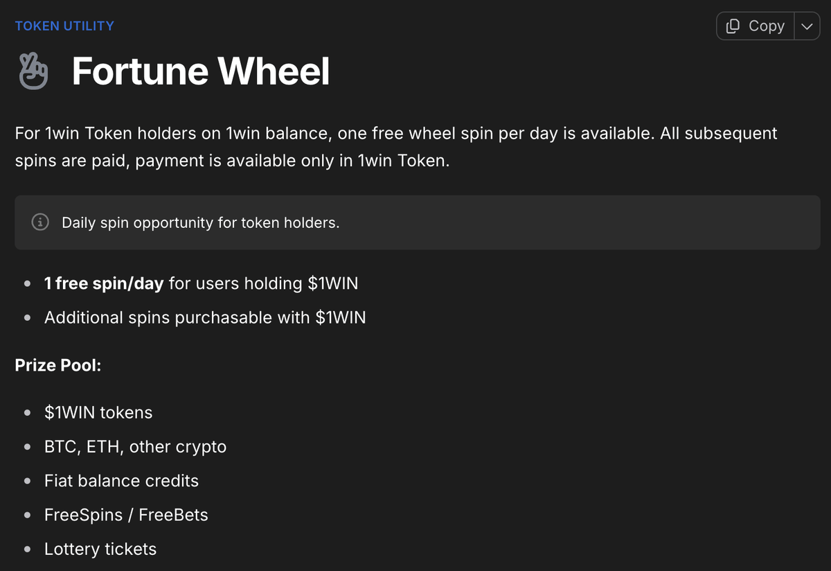 1win Token tweet media