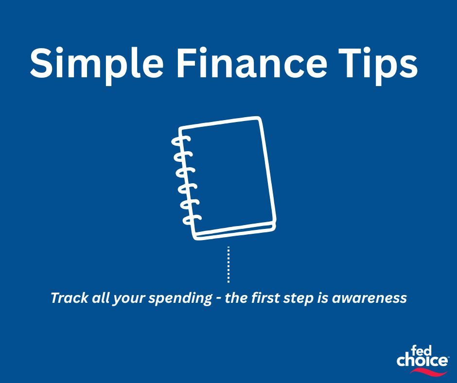 Financial tips from FedChoice! Are you actively tracking your spending?