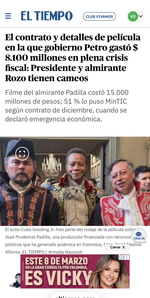 Nauceabundo lo que hizo Petro para disfrazarse en una millonaria “película” con la plata de los colombianos. Actor de pacotilla. 

Mientras tanto, Kevin y Doña Cecilia morían esperando medicamentos. Y millones de pobres están condenados a muerte por falta de medicina y atención.