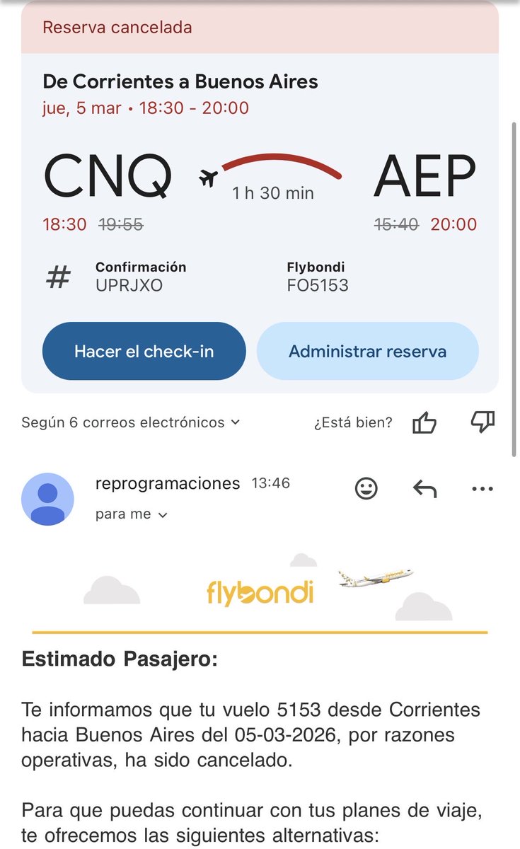 edeman15488's tweet photo. @flybondioficial son unos corruptos, está. Vendiendo vuelos ya comprados, dejen de estafar a la gente, no dan una solución, no dan respuestas. Tengan cuidado. Acá les dejo la prueba de la estafa, horas antes de viajar t cancelan. https://t.co/oPcxEQAgt1