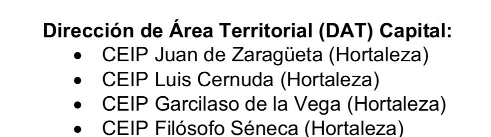 Gracias <a href="/ComunidadMadrid/">Comunidad de Madrid</a> Mercedes Zarzalejo: 

Hoy se ha publicado el listado de los CEIPSOS para el próximo curso 26-27, autorizados los CEIP Juan de Zaragüeta, Luis Cernuda, Garcilaso de la Vega y  Filósofo Séneca. 

#Hortaleza
<a href="/JMDHortaleza/">Distrito de Hortaleza</a>