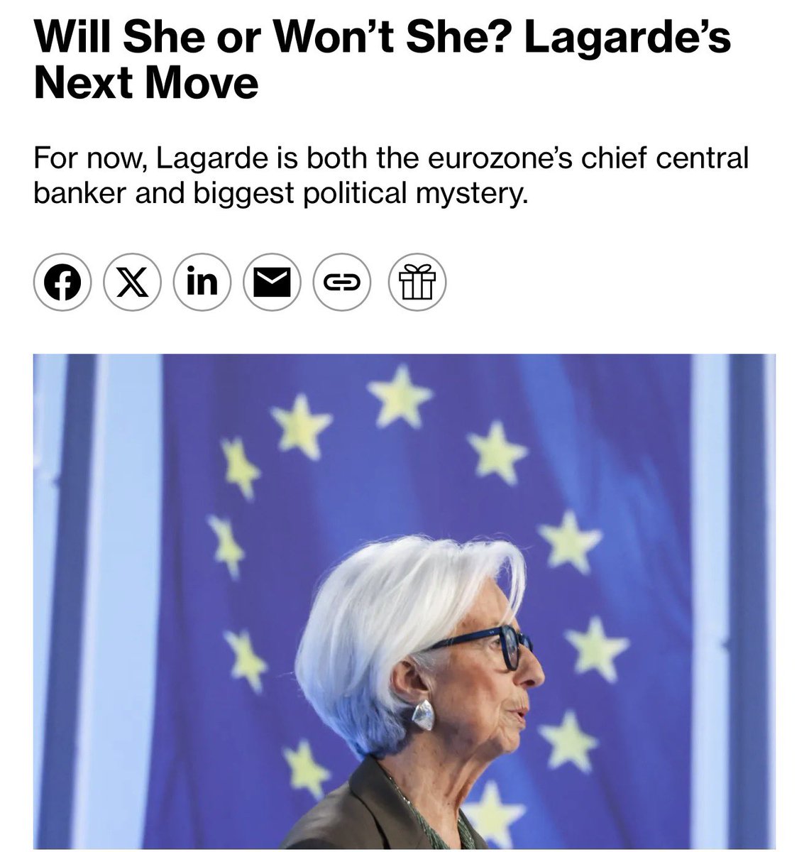 🇪🇺 The Queen Is Dead. Long Live the Stitch-Up.

Christine Lagarde isn’t leaving the European Central Bank. She’s being removed... carefully, quietly, by the same class of men who installed her — before the French people elect a president who with influence on her replacement.