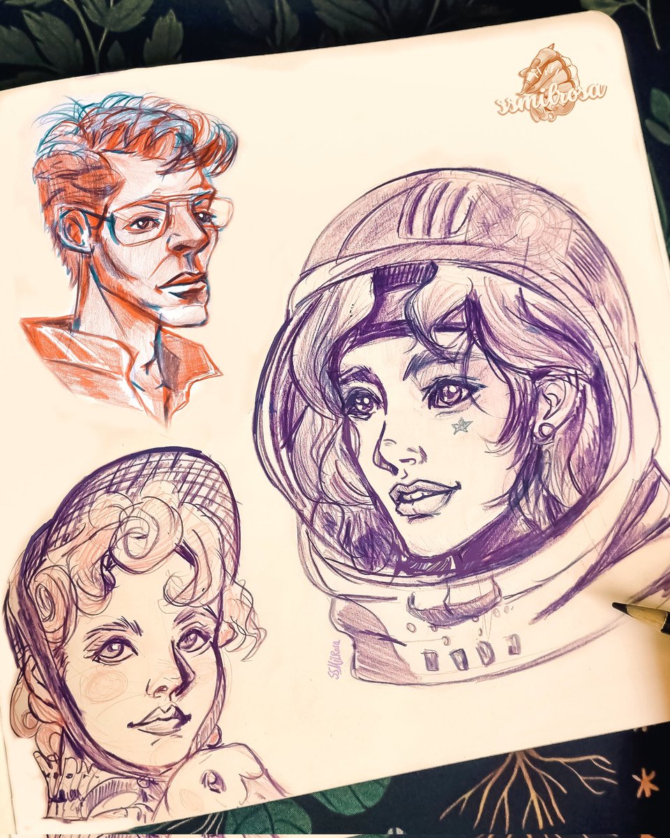 #TBT from my sketchbook ✏️
Colored pencil study exploring three different characters in very different situations.
Playing with expressions, personality and storytelling.☺️

#ArtStudy #CharacterDesign #ArtistsOnX #CharacterArtist #Sketch