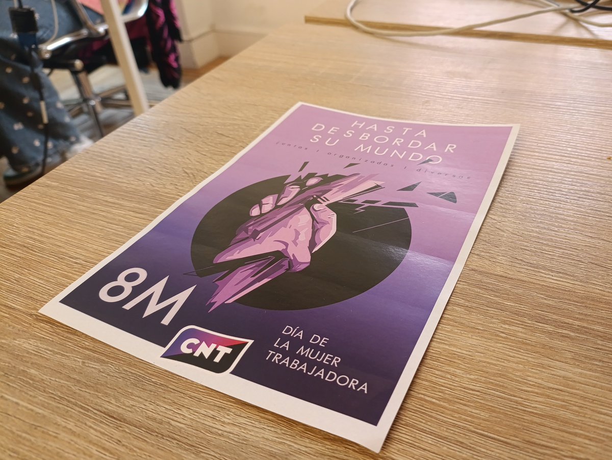 Así de bonita está hoy la redacción ✊🏻 💜¡Juntas hacia el 8M!