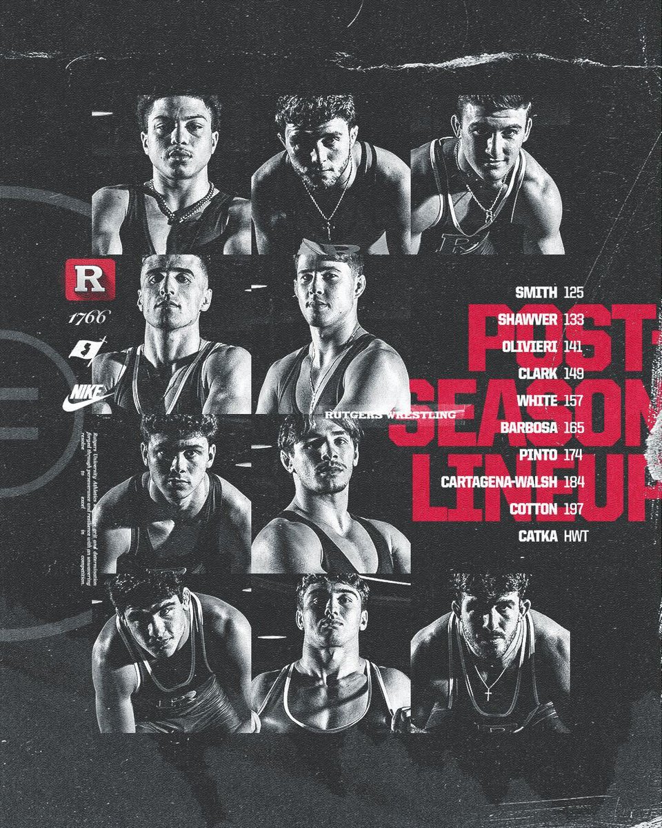 Our postseason lineup is set 🔒

We're one of just two programs in the country with all 10 starters in both the final coaches' ranking &amp; RPI heading into March!

#RelentlessPursuit | #GoRU