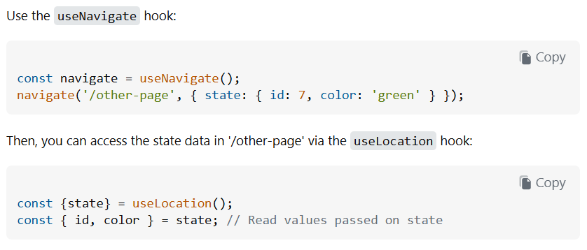 gautam70477's tweet photo. So i searched in google how to pass value though navigate in react js, and i found a solution from stackoverflow for it and it worked.  (naming  the object as state is compulsary) https://t.co/5buKC7yisO https://t.co/qa4Y1k2Wm5