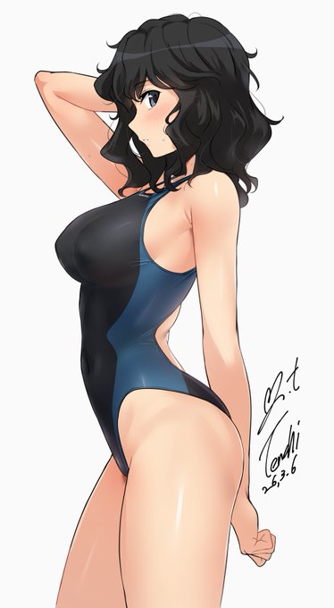 競泳水着が好きだね

あんたが好きだから着たんだけど···

どう?
そ... その気になっ...た?

#アマガミ #棚町薫 