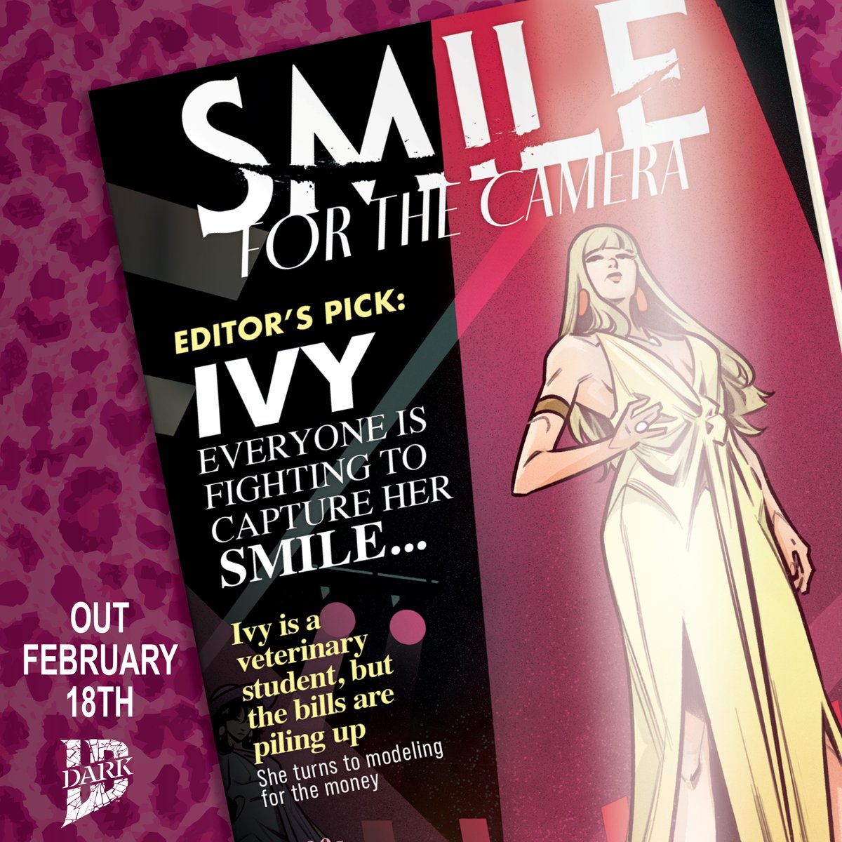 IDWPublishing's tweet photo. Grab a magazine and read up on the characters from the new #SmileForTheCamera comics.
"A compelling expansion of the #Smile universe that understands horror is often most effective when it waits." @aiptcomics
#1 is out! Pre-order issue #2 by 3/09!
#IDWDARK #Horror #FashionWeek https://t.co/7oKCid233R