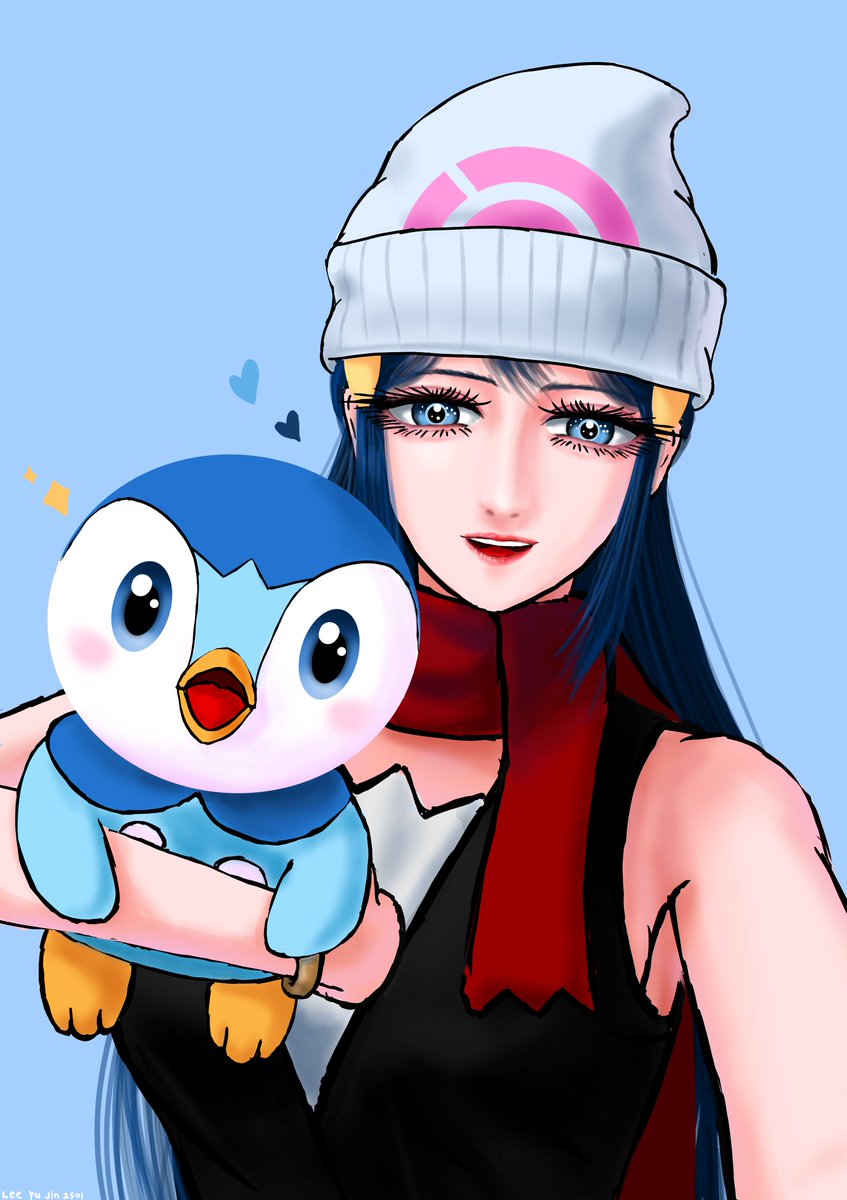 #Dawn #나빛나 #ヒカリ 
#piplup #팽도리 #ポッチャマ 
#Pokemon #ポケットモンスター #포켓몬스터 
#art #ilustration #fanart